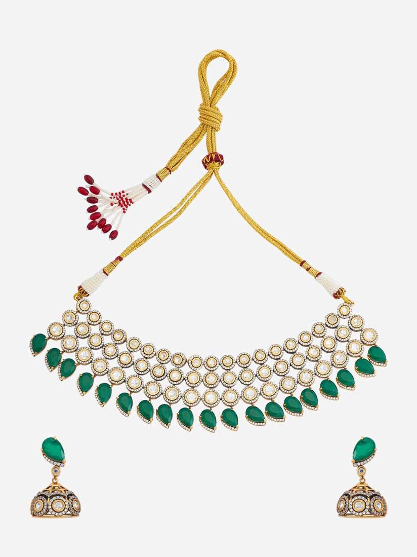 Buy Kushal s Fashion Jewellery Kundan Studded Jewellery Set Jewellery Set for Women 30570251 Myntra