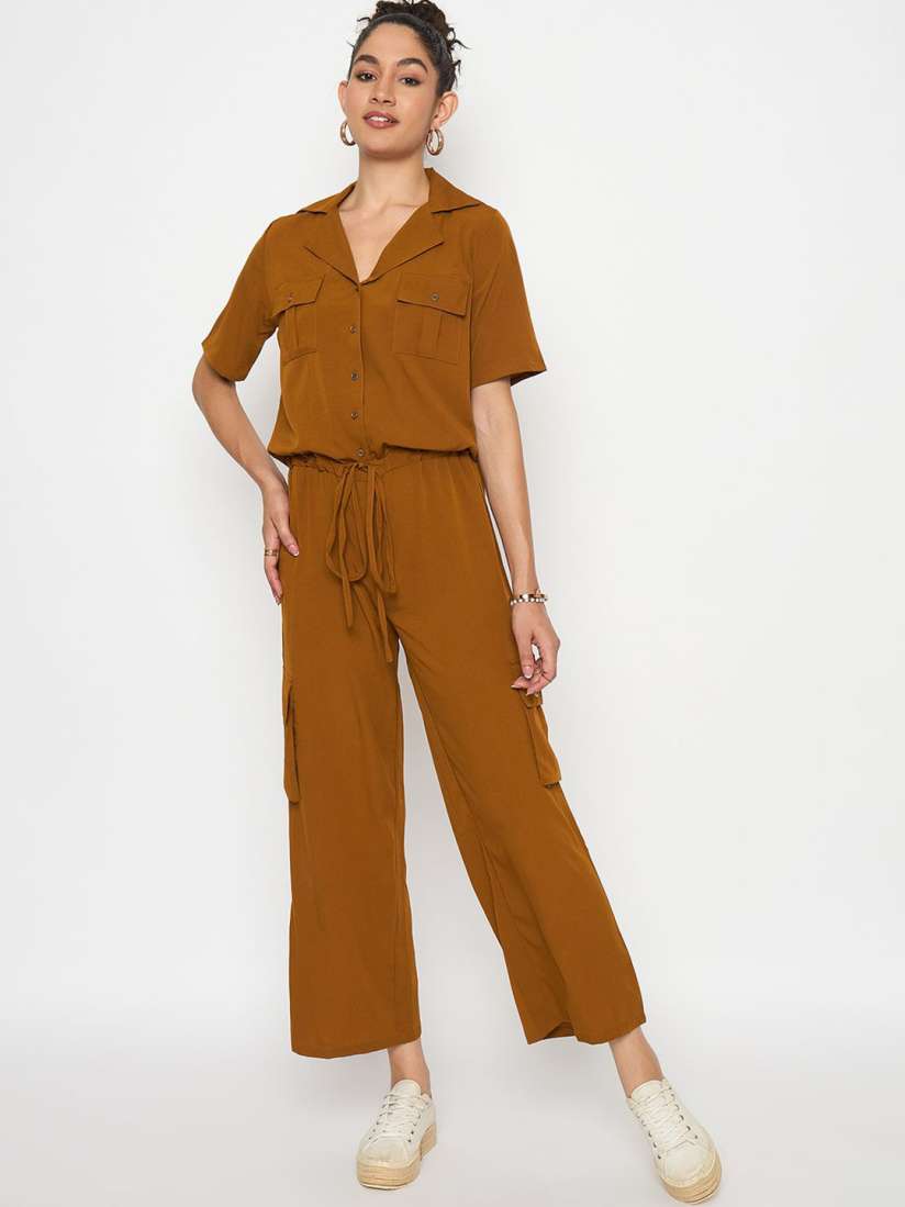 Buy Color Cocktail Solid Basic Jumpsuit Jumpsuit for Women 30556409 Myntra