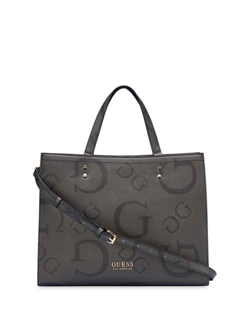 Buy GUESS Printed Structured Tote Bag Handbags for Women 30580933 Myntra