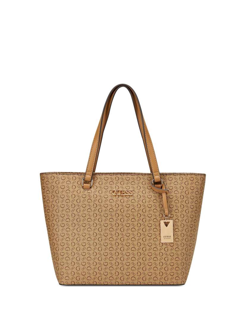 Buy GUESS Printed Shopper Tote Bag with Cut Work Handbags for Women 30581001 Myntra