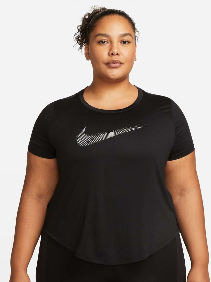 Buy Nike Dri FIT Swoosh Women s Short Sleeve Running Top Plus Size Tops for Women 30583909 Myntra
