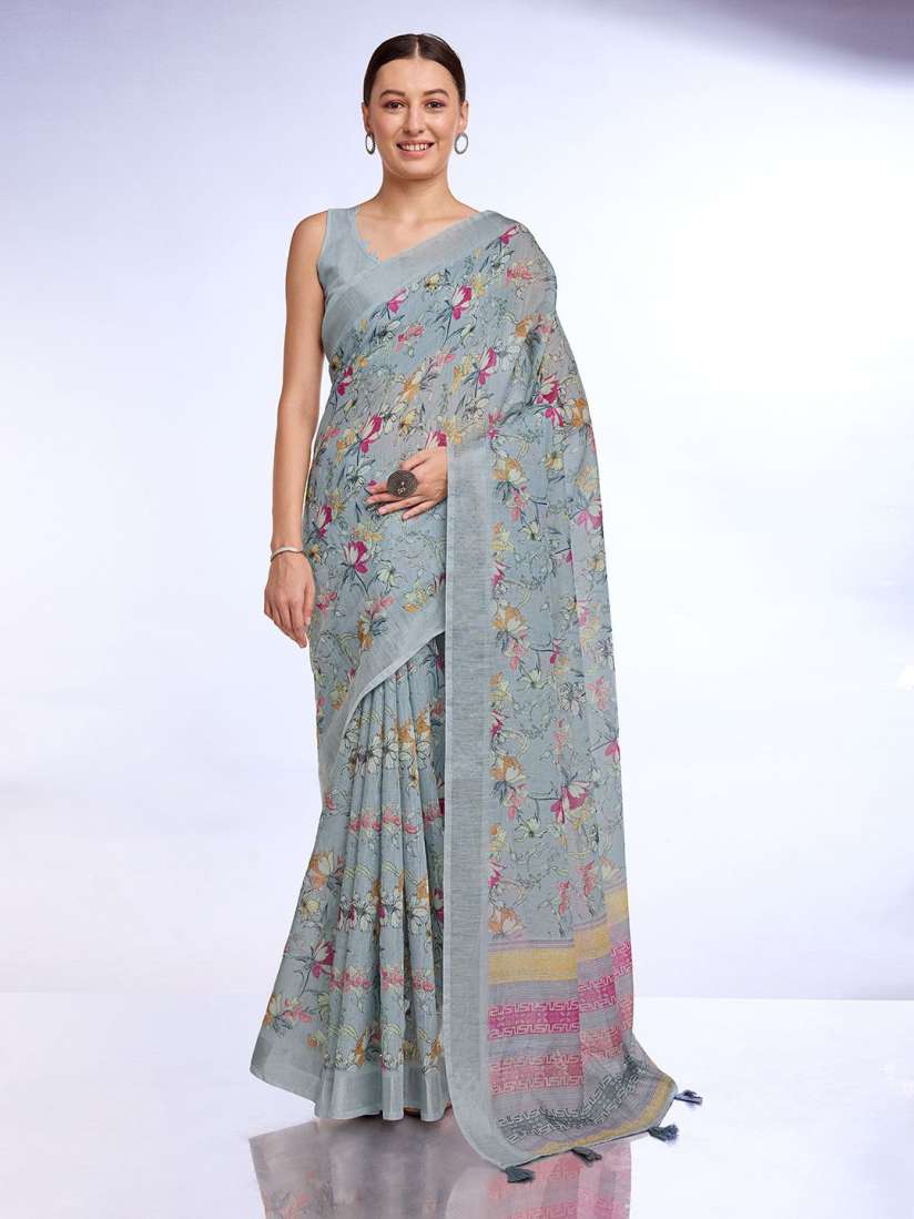 Buy Ishin Floral Printed Saree Sarees for Women 30580549 Myntra