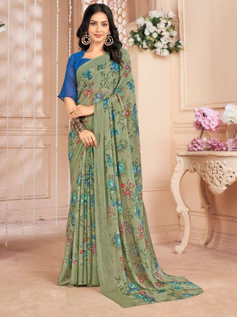 Chiffon saree in myntra sale