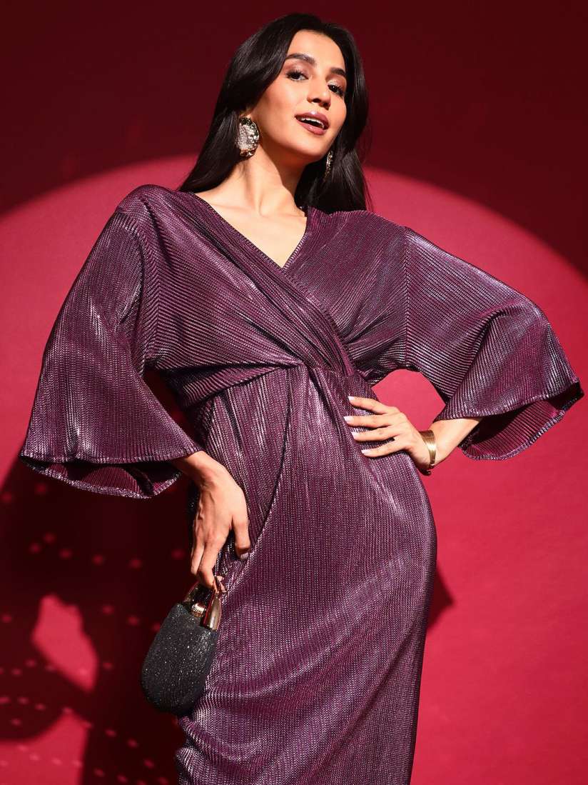 Blouson midi dress online