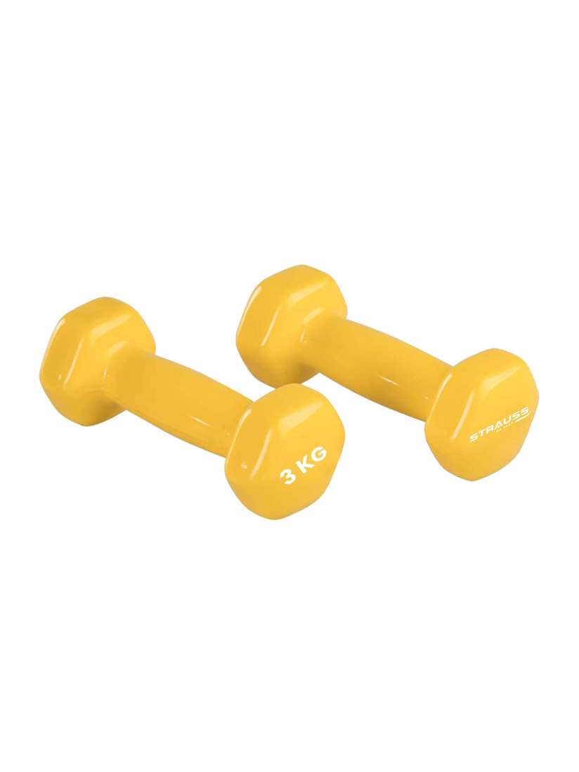 Buy STRAUSS Pack Of 2 Vinyl Dumbbells Set 3kg Each Workout Accessories for Unisex 30590227 Myntra