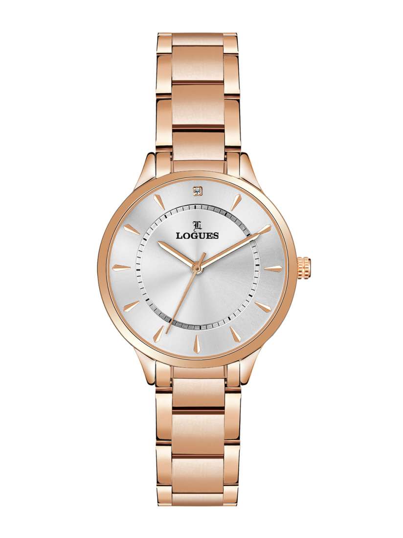 Buy L LOGUES Women Brass Dial Bracelet Style Straps Analogue Watch L E 714 WM 02 Watches for Women 30608023 Myntra