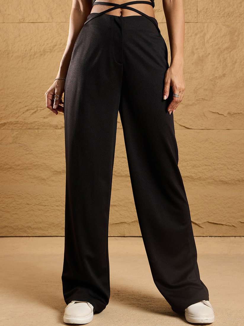 Wide leg pants myntra new arrivals