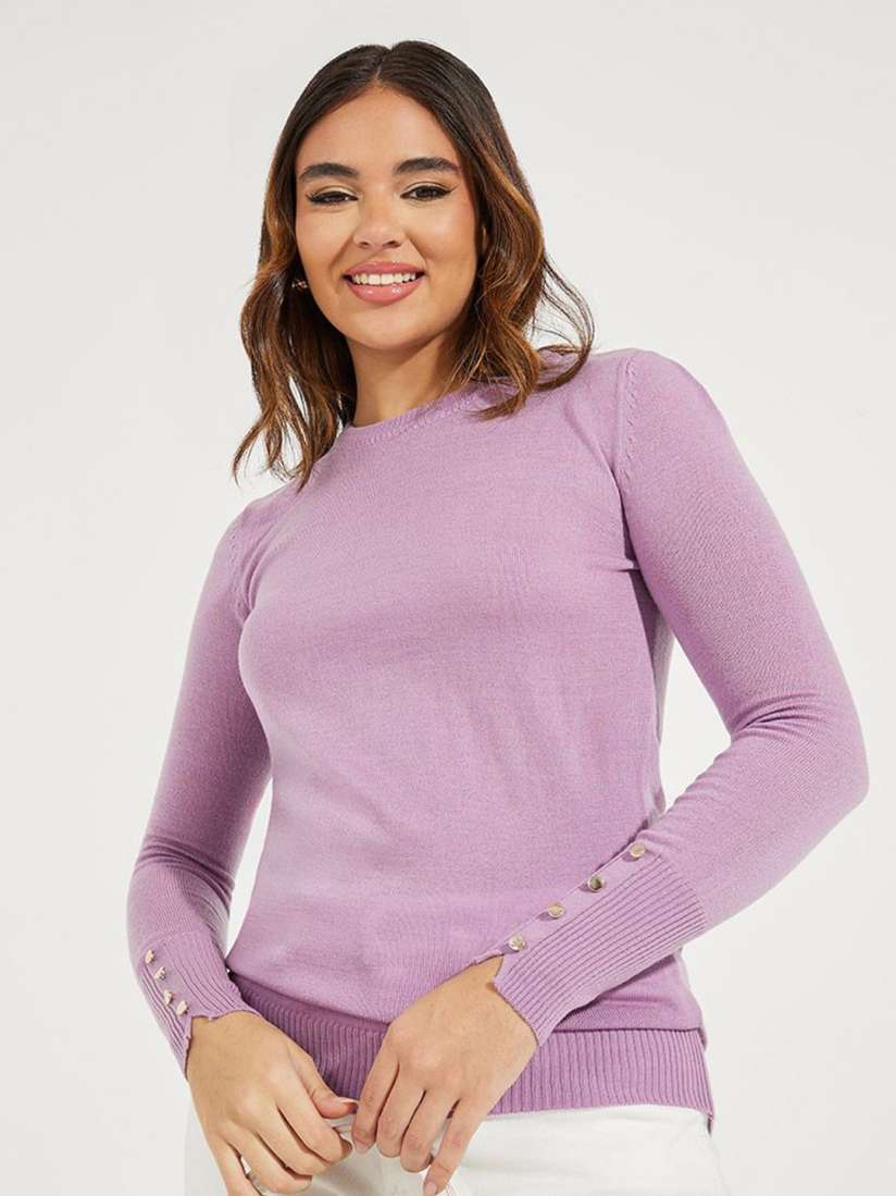 Women's round neck sweaters outlet