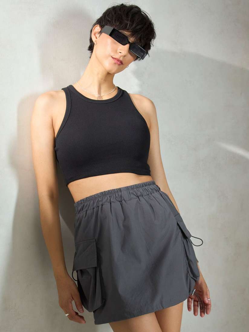 【オンラインショップ】 Virgio Skirt Balloon Mini Cotton Pure Women スカート