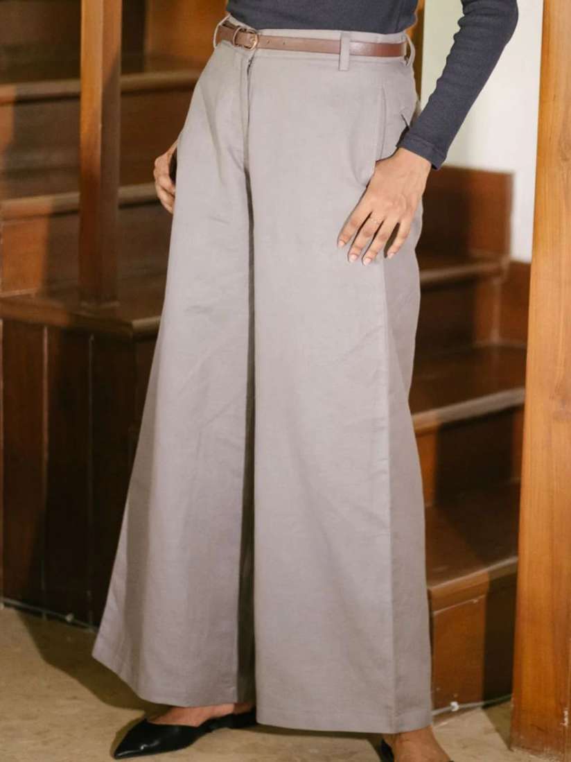 Wide leg pants myntra cheap