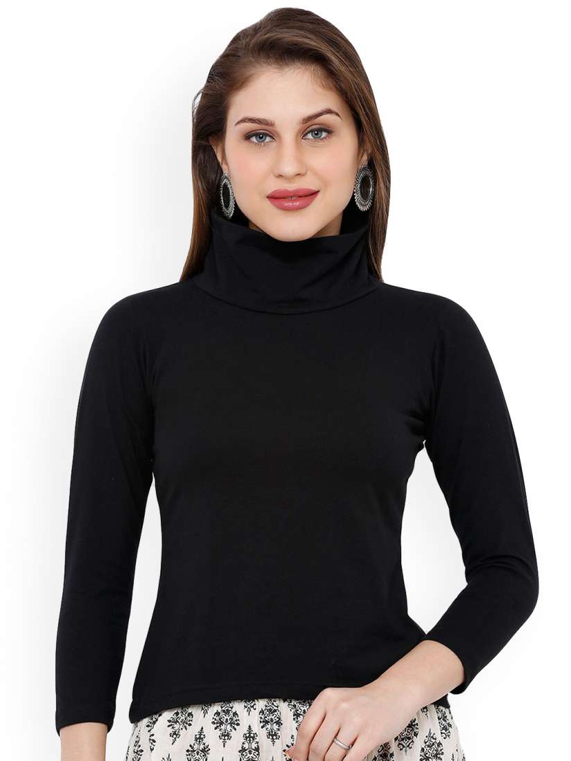 Turtle neck tops myntra on sale