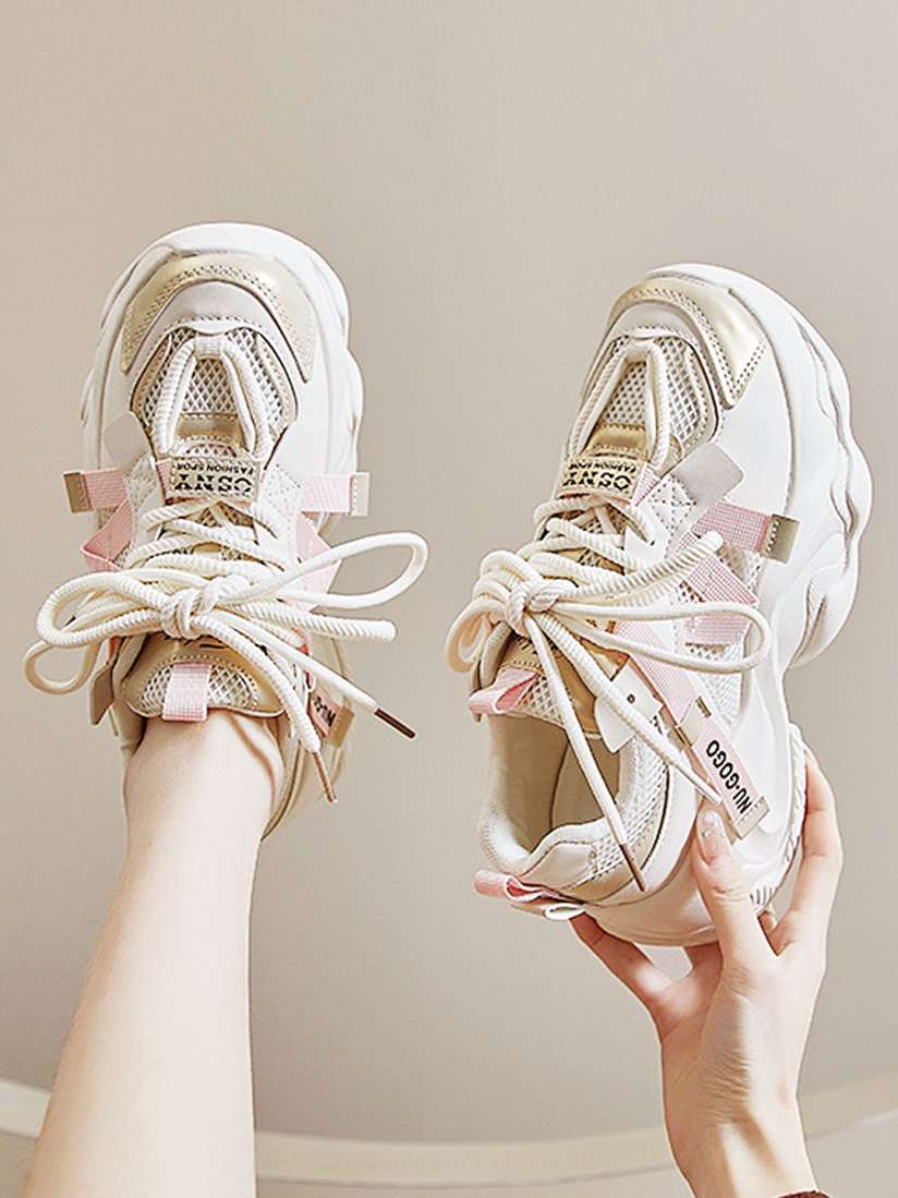 Buy LULU SKY Women Colourblocked PU Round Toe Lace Up Sneakers Casual Shoes for Women 30451128 Myntra