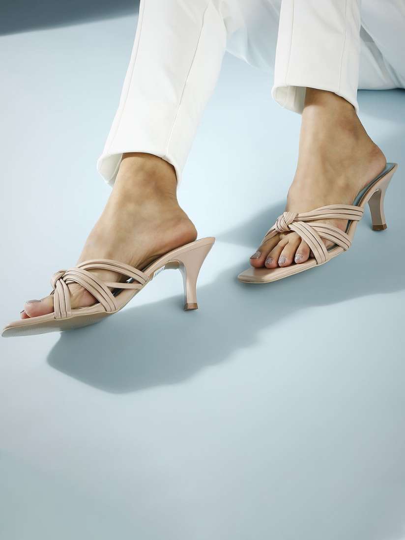 Buy Inc 5 Kitten Heel With Knot Detail Mules Heels for Women 30448303 Myntra