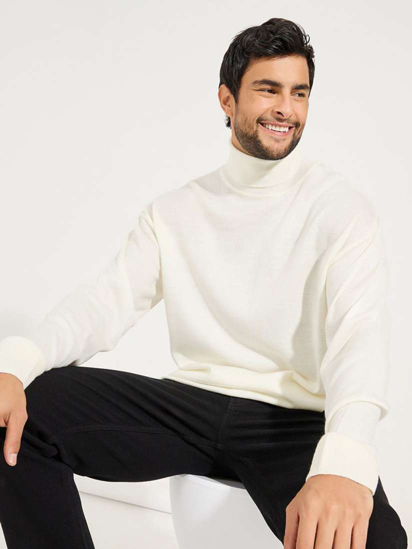 Relaxed fit turtleneck discount
