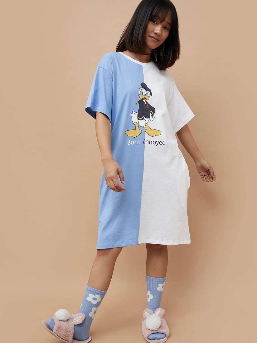 Buy Ginger by Lifestyle Colorblocked Knee Length T shirt Dress Dresses for Women 30645761 Myntra