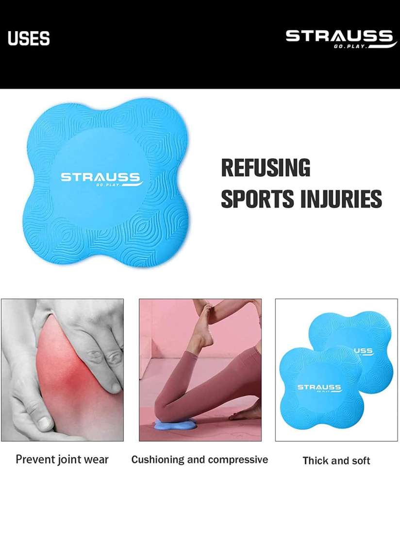 Buy STRAUSS Pack Of 2 Yoga Knee Elbow Cushion Pad Workout Accessories Workout Accessories for Unisex 30648545 Myntra