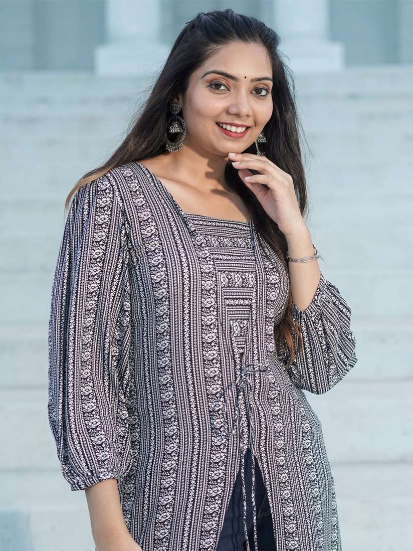 Buy GO BOUJEE Print Maxi Longline Top Tops for Women 30649156 Myntra
