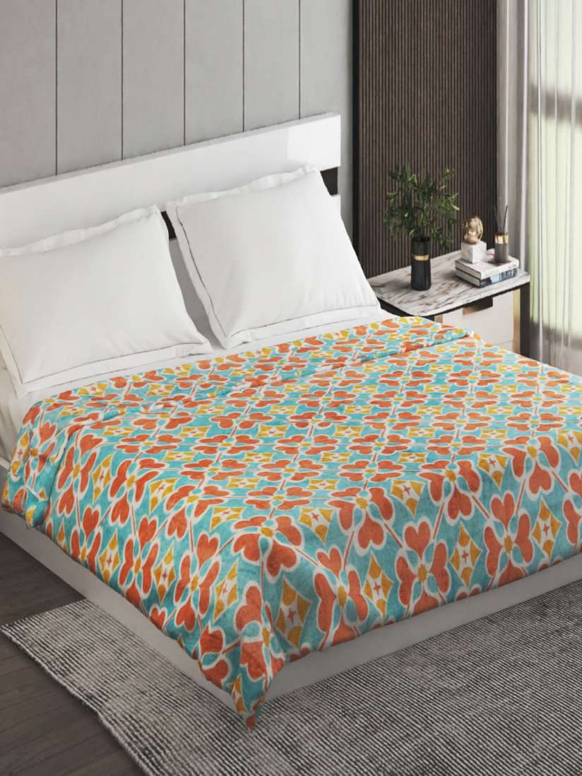 Buy Home Centre Rhapsody Red Blue Ethnic Motifs 150 GSM Mild Winter Double Bed Blanket Blankets Quilts and Dohars for Unisex 30684059 Myntra