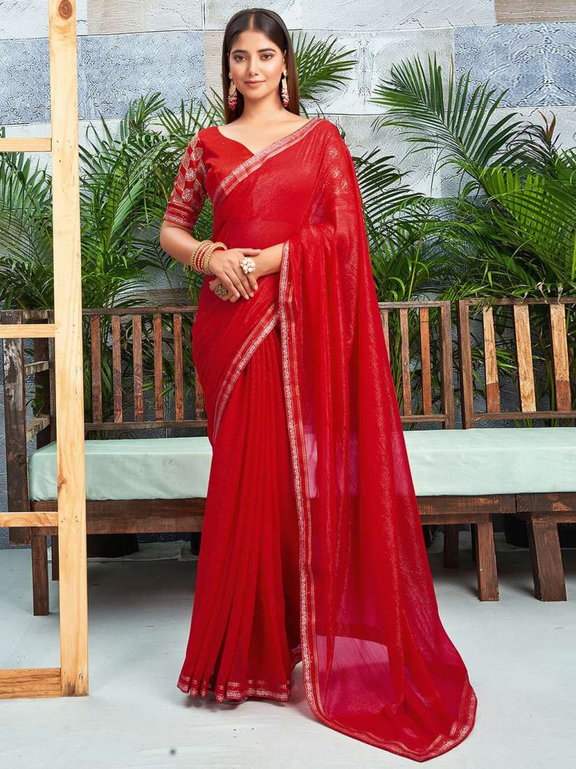 Chiffon saree in myntra store