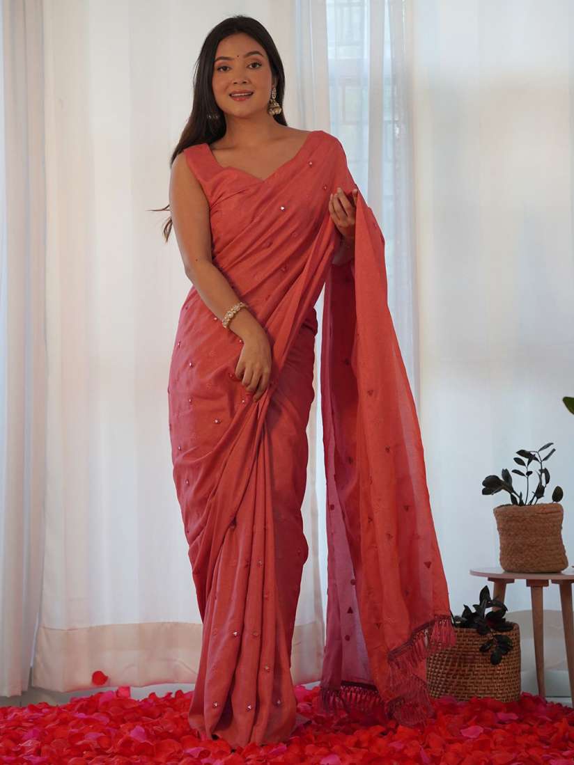 Buy KALINI Floral Embroidered Mirror Work Saree Sarees for Women 30681087 Myntra