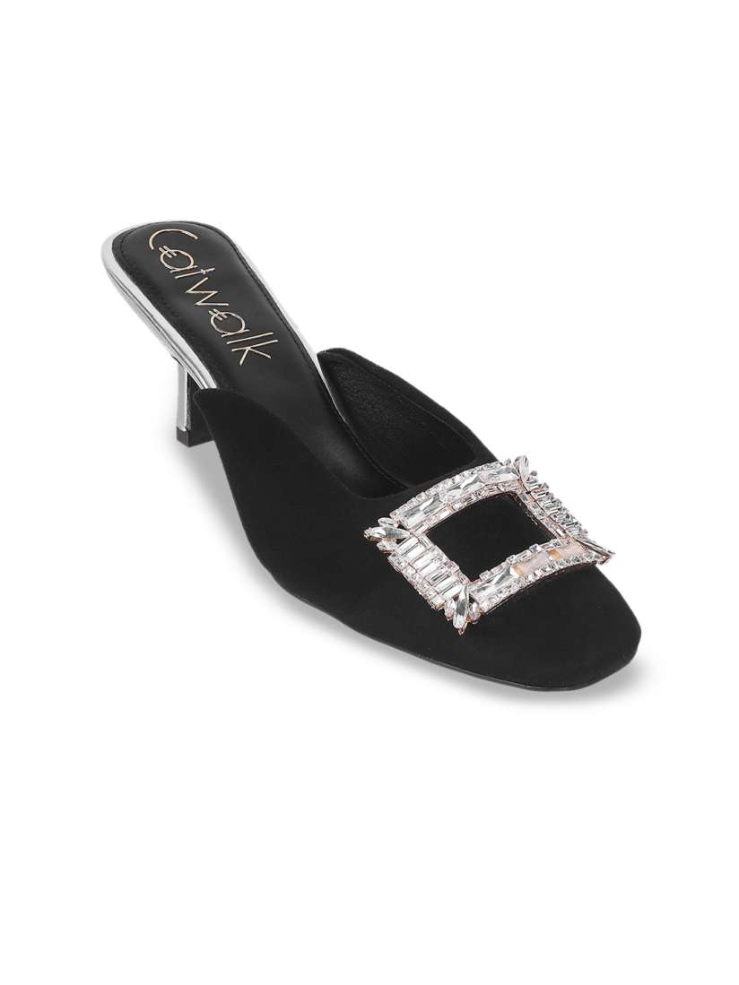 Catwalk black mules clearance
