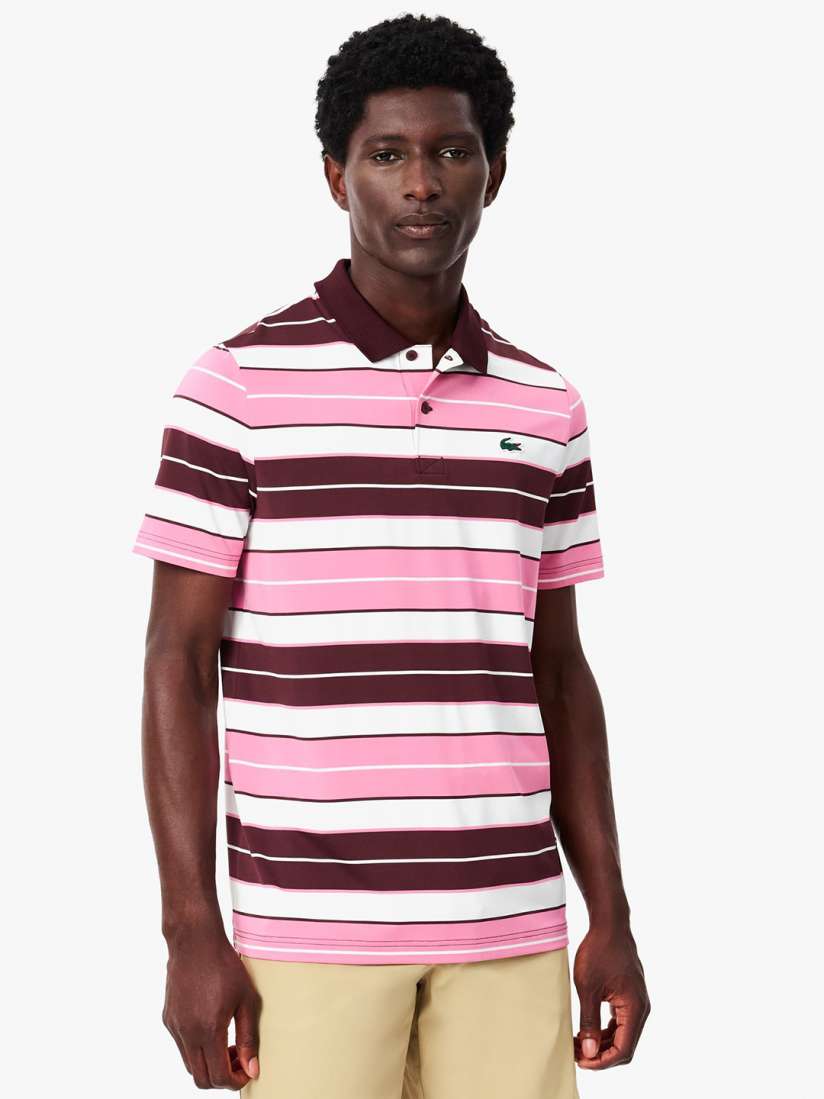 Lacoste men's striped polo shirt discount