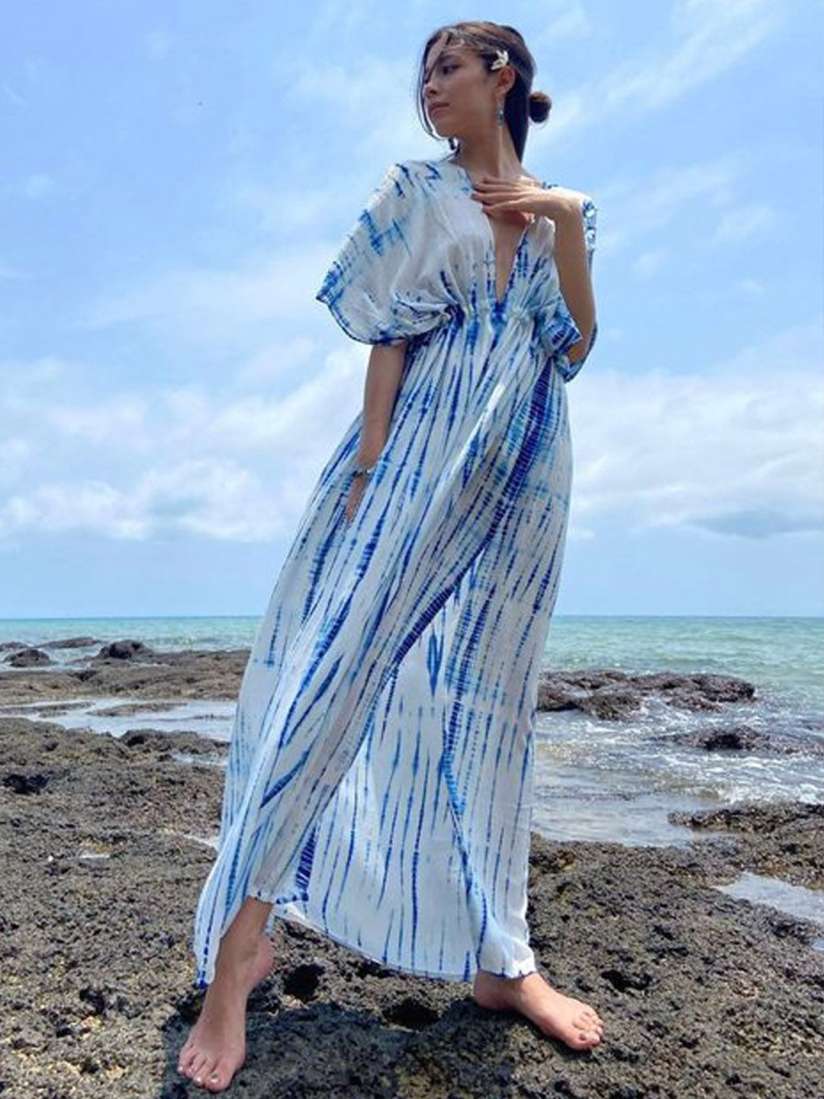 Striped kimono dress shop