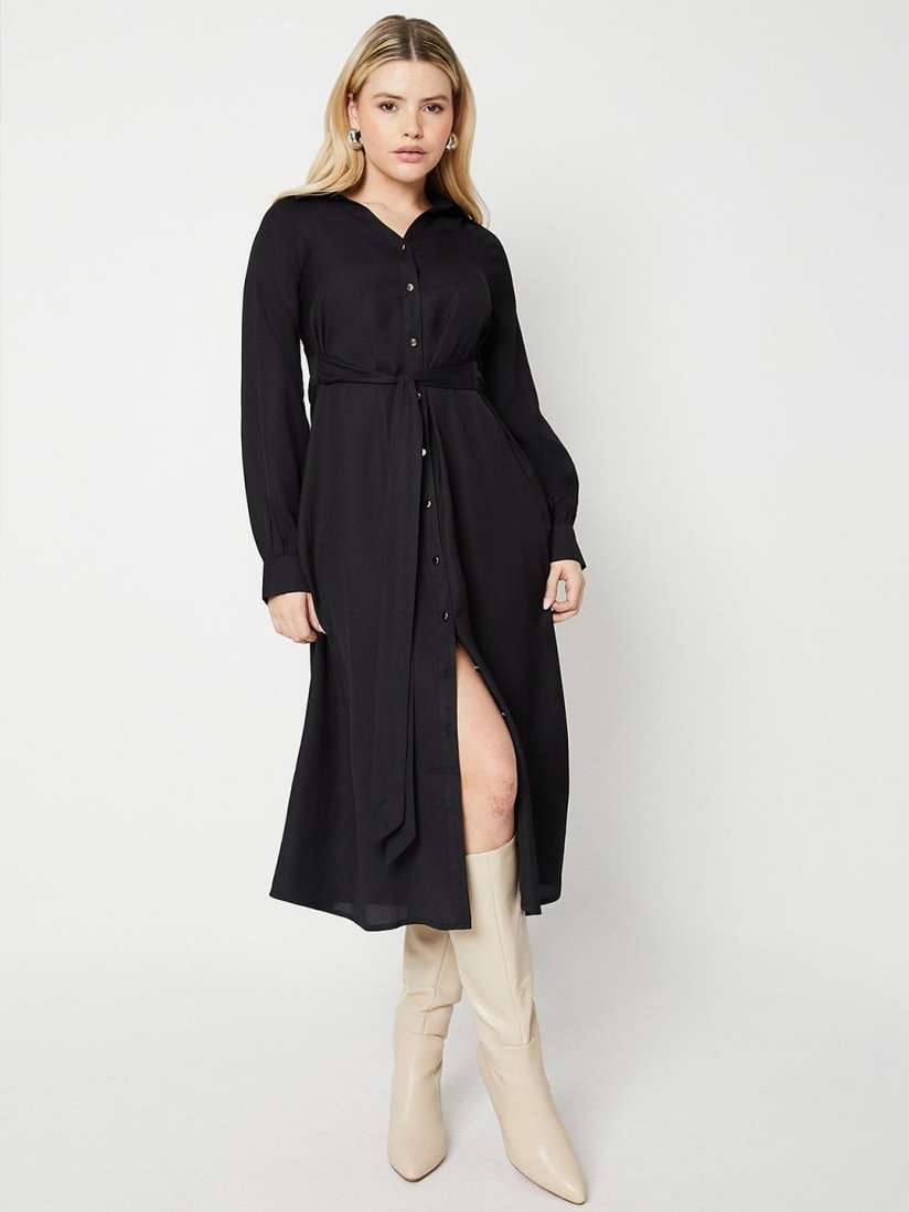 Buy DOROTHY PERKINS Tie Up Waist A Line Midi Dress Dresses for Women 27162794 Myntra