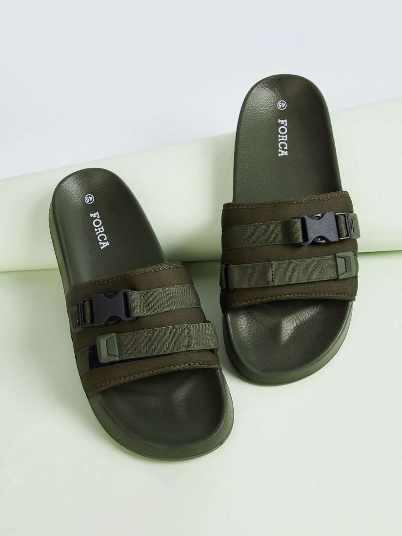 Buy Forca by Lifestyle Men Solid Rubber Sliders Flip Flops for Men 30702680 Myntra