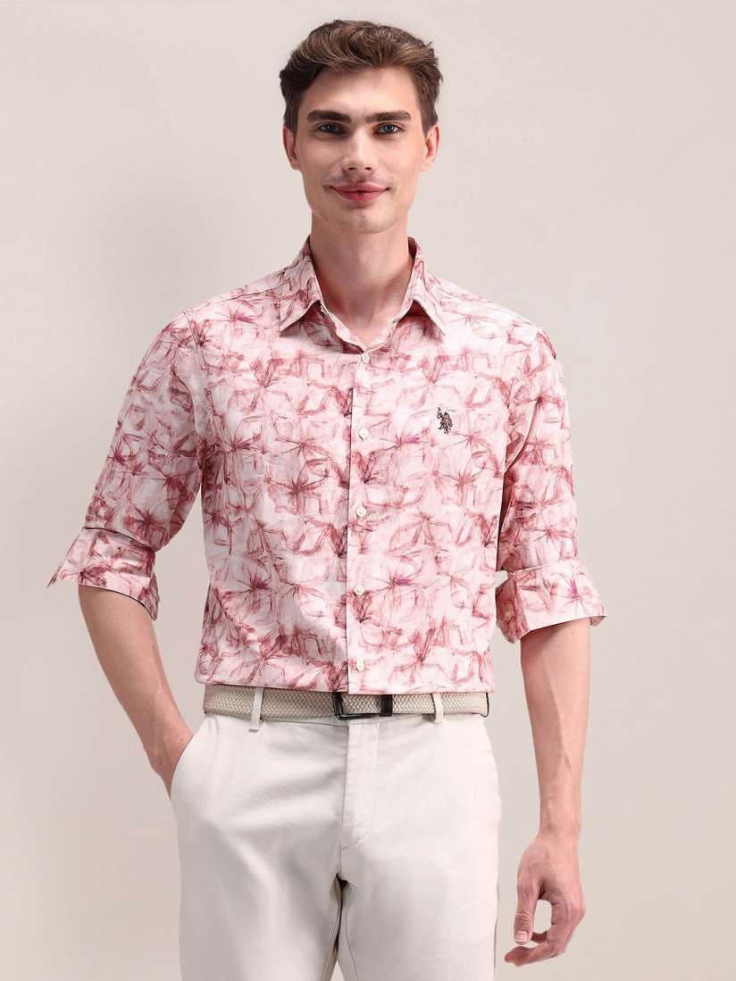 Buy U.S. Polo Assn. Men Classic Spread Collar Abstract Printed Cotton Formal Shirt Shirts for Men 30714549 Myntra