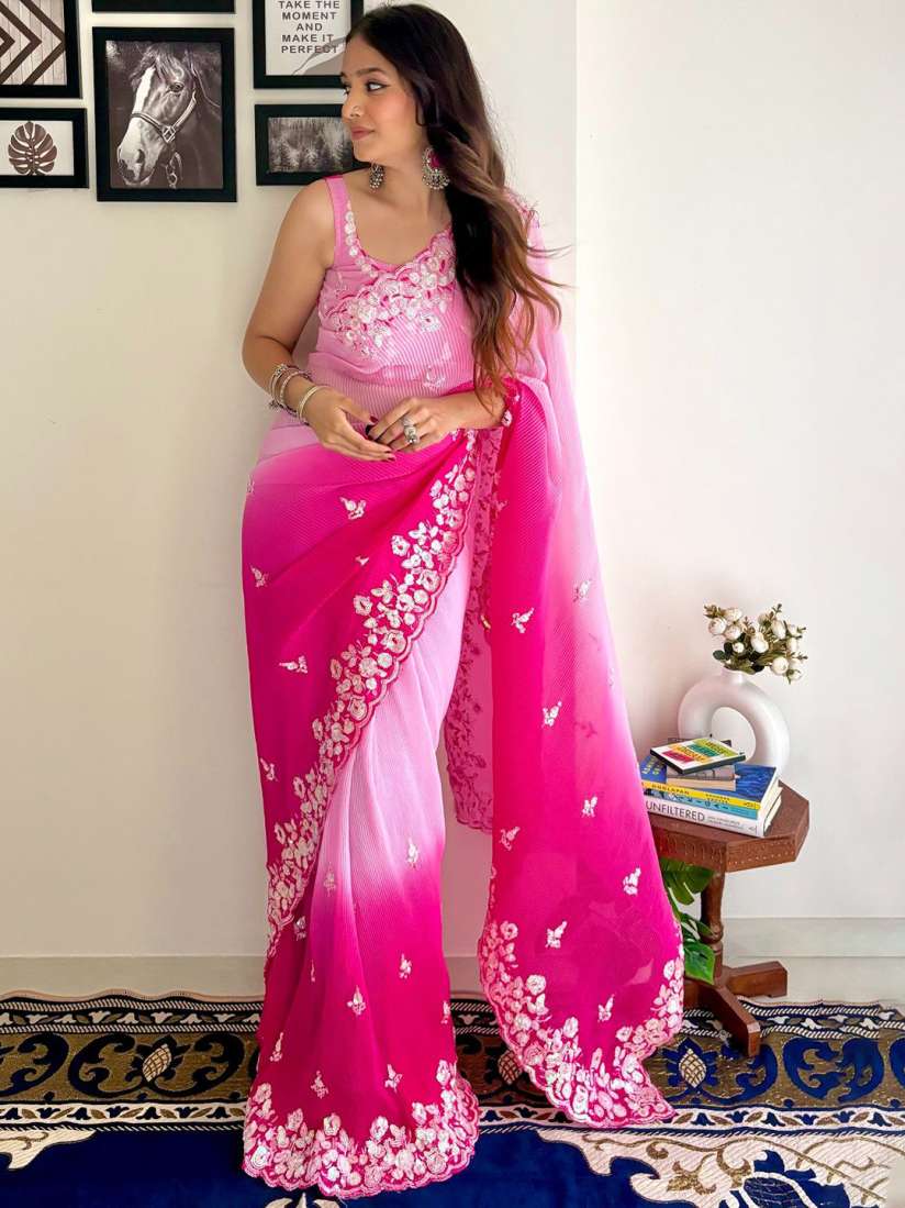 Buy SGF11 Embellished Sequinned Pure Georgette Saree Sarees for Women 30702903 Myntra