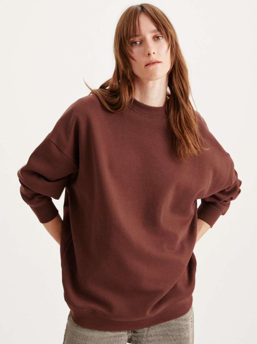 Buy GRIMELANGE Women Solid Round Neck Sweatshirt Sweatshirts for Women 30713471 Myntra