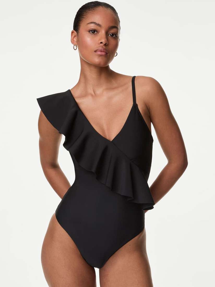 Plunge Swimsuit Mark And Spencer Swimming Costume M&S Ruched Side