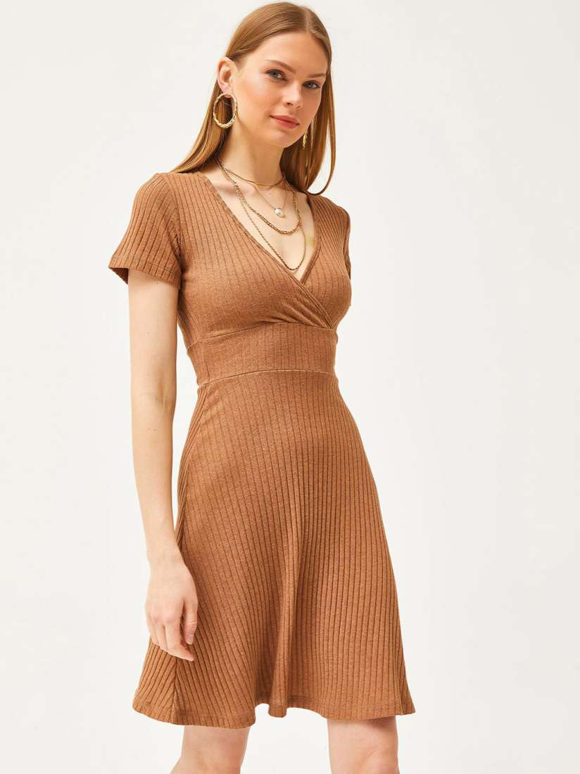Fit and flare wrap dress new arrivals