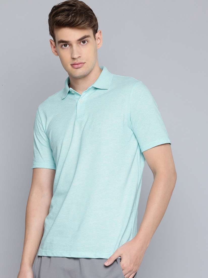 Buy Inesis By Decathlon Men Turquoise Huff Cotton Polo Collar T Shirt Tshirts for Men 28648046 Myntra