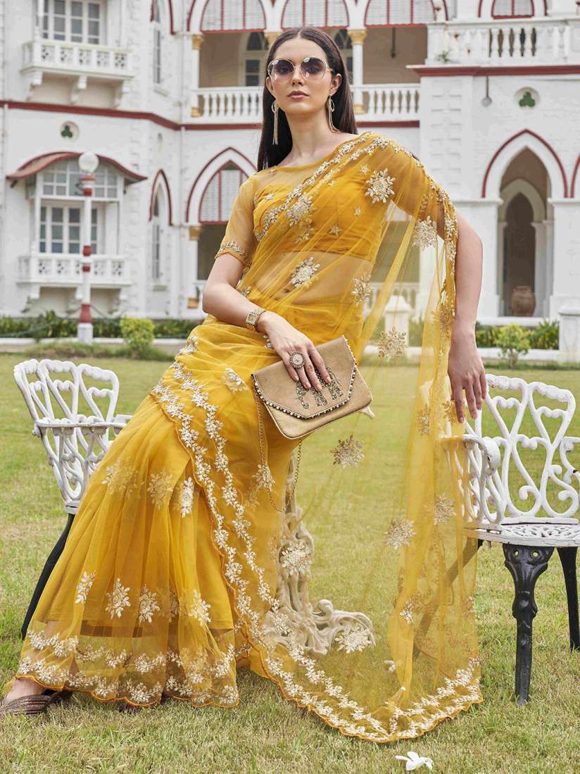 Myntra net saree outlet