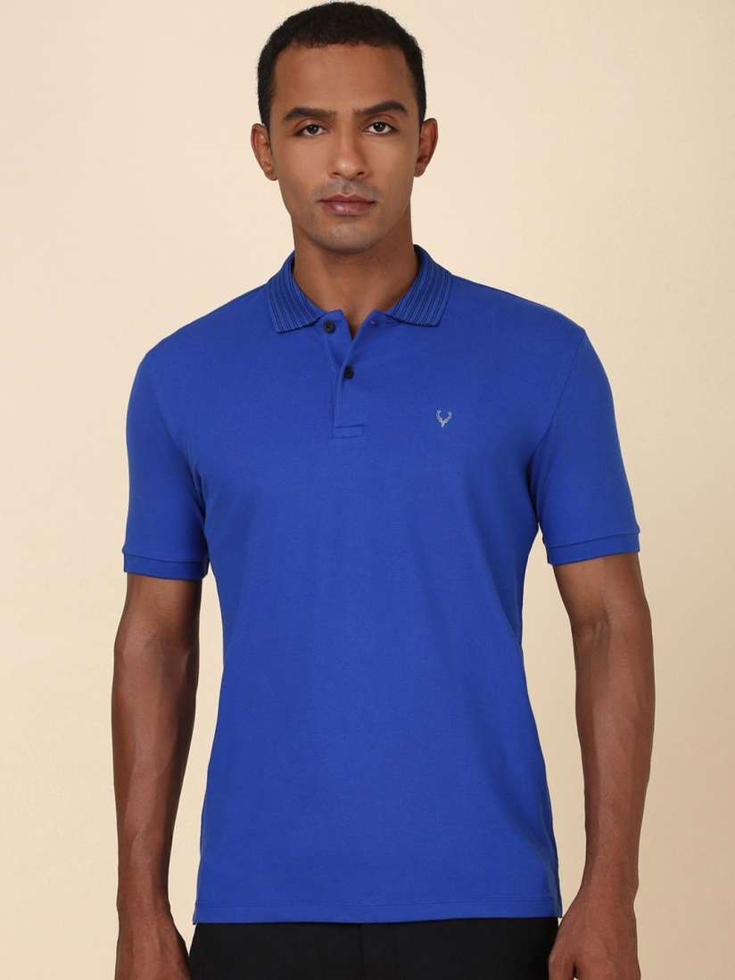 Buy Allen Solly Men Solid Polo Collar Cotton T shirt Tshirts for Men 29953924 Myntra