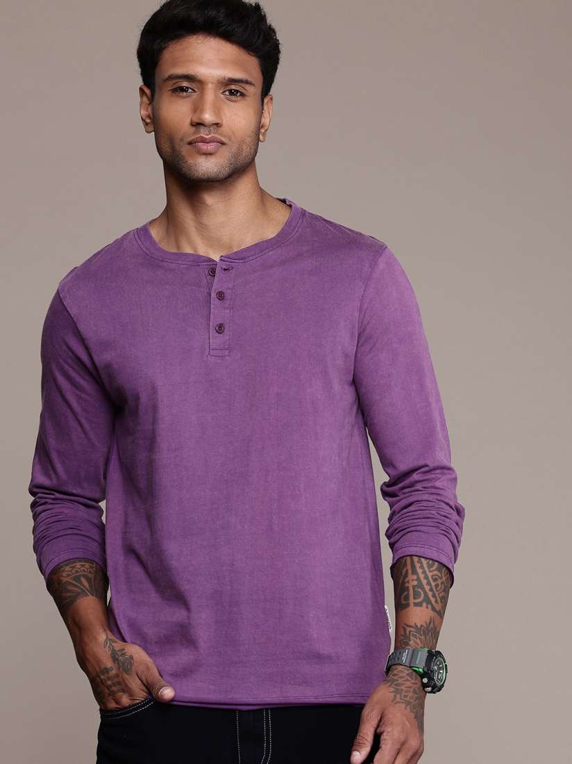 Henley t shirt myntra hot sale
