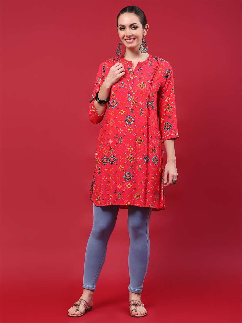 Buy Shree Geometric Printed Liva Kurti Kurtis for Women 30716182 Myntra
