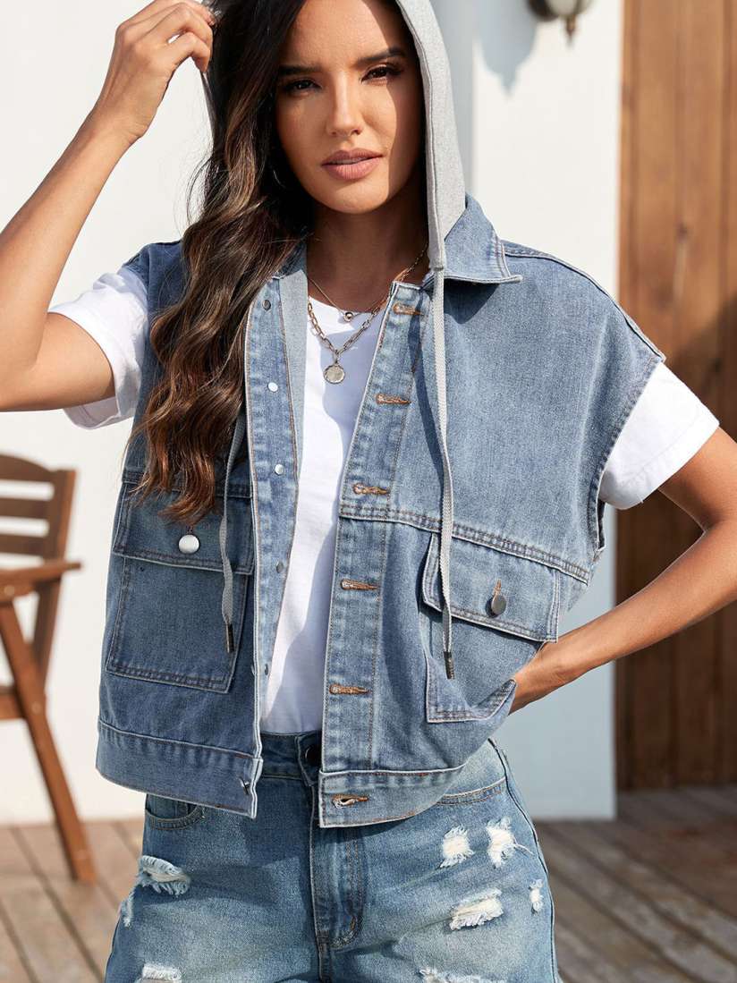 Myntra denim jacket for women store