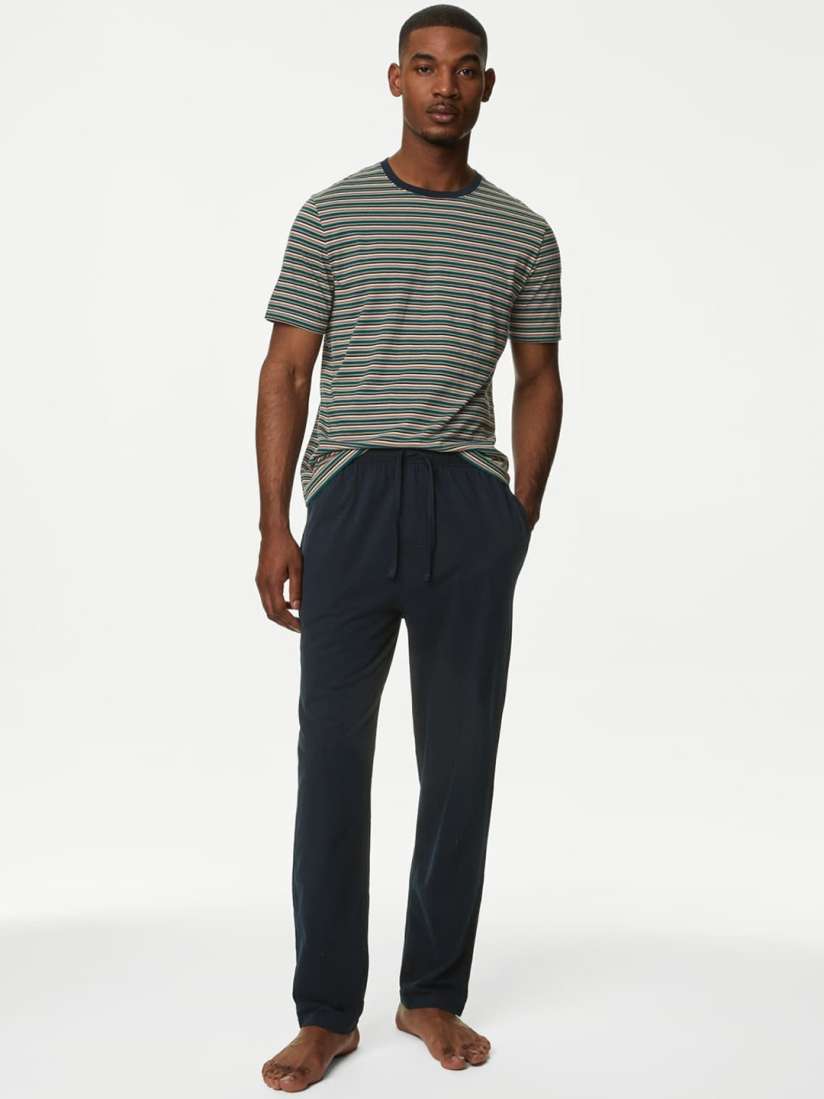 Buy Marks Spencer Men Pure Cotton Striped Night suit Night suits for Men 30731252 Myntra