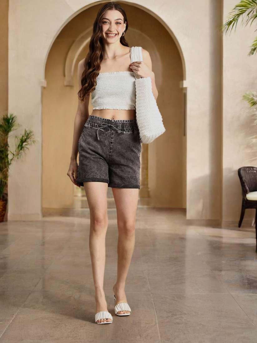 Myntra denim shorts sales