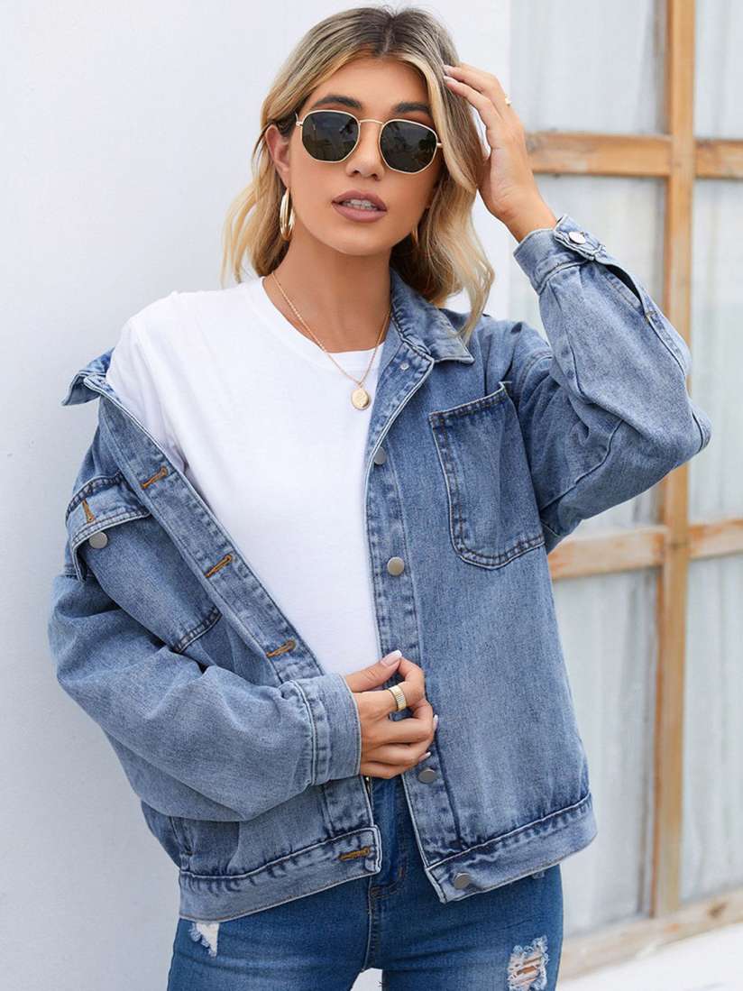 Myntra denim jacket for women deals