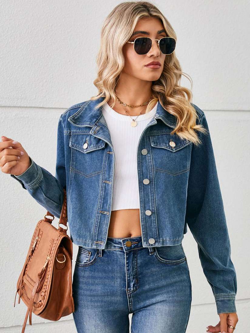 Myntra denim jacket for women on sale