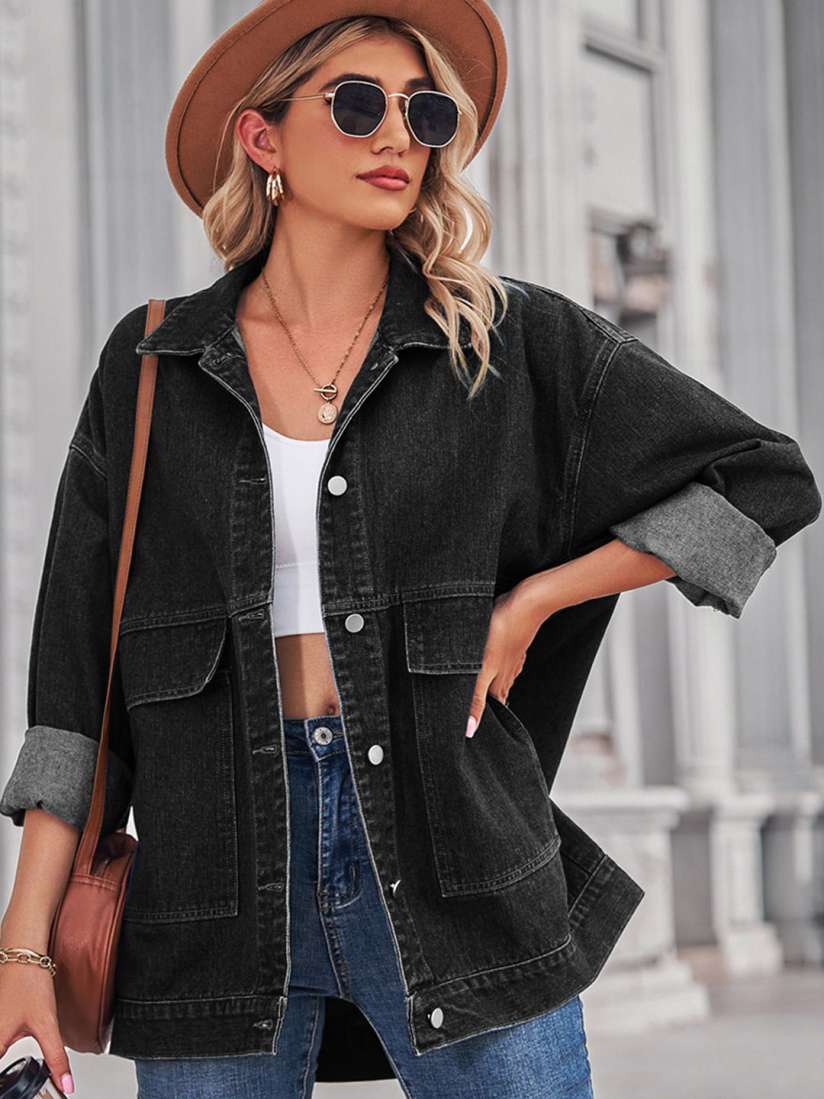 Buy StyleCast Women Longline Denim Jacket Jackets for Women 30730474 Myntra