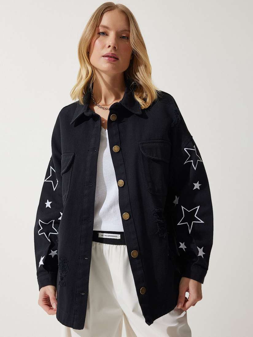 Buy Happiness istanbul Women Camouflage Longline Tailored Jacket with Embroidered Jackets for Women 30732013 Myntra