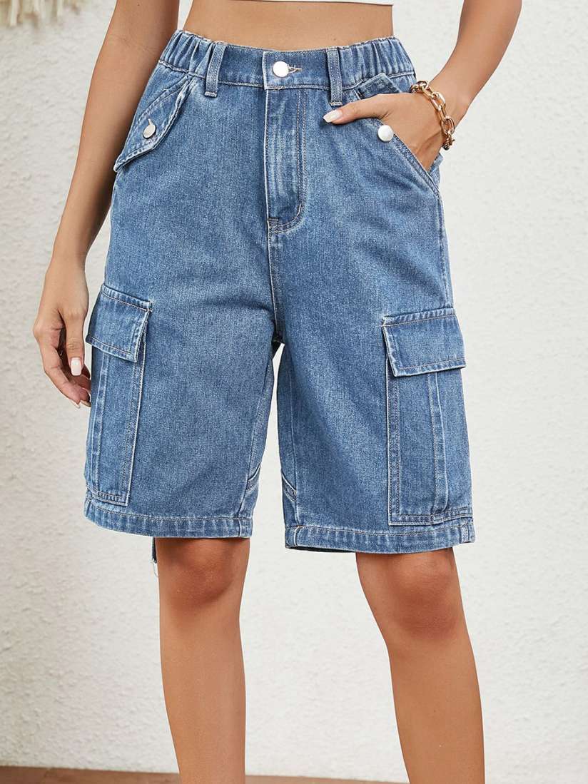 Myntra denim shorts discount