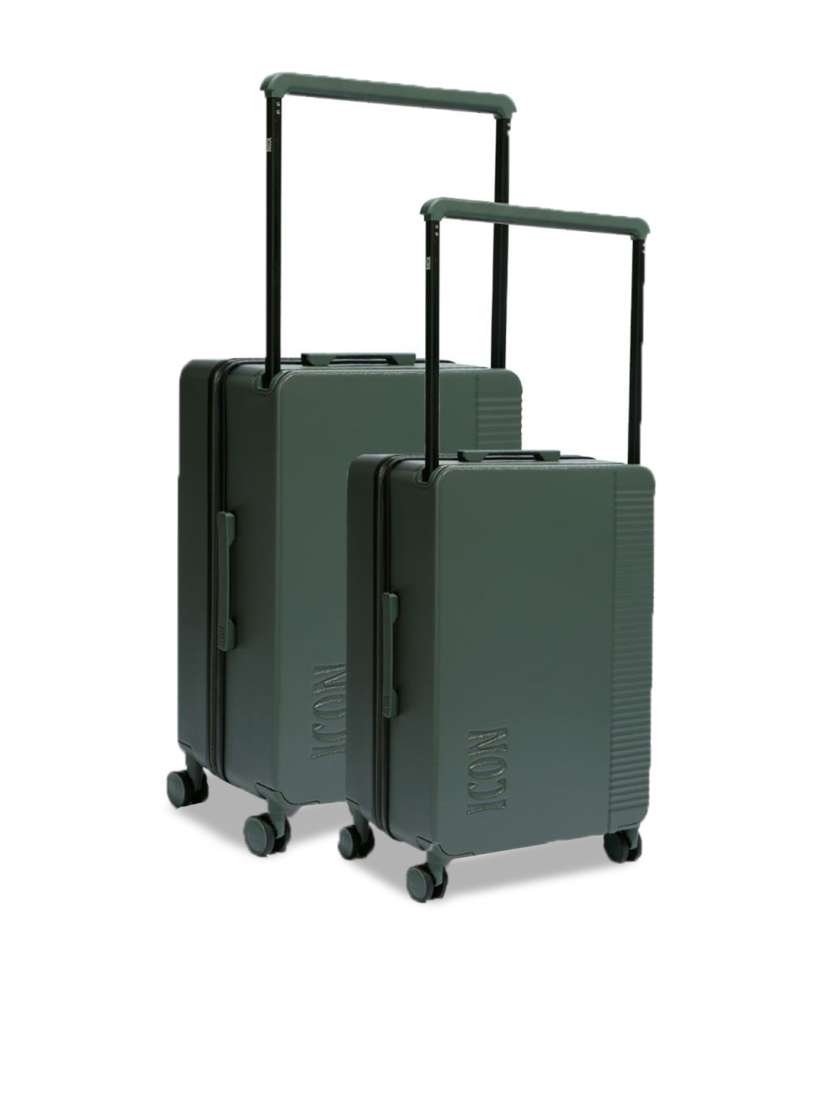 Buy Icon Set Of 2 Textured Hard Sided Large and Cabin Trolly Bags Trolley Bag for Unisex 30738655 Myntra