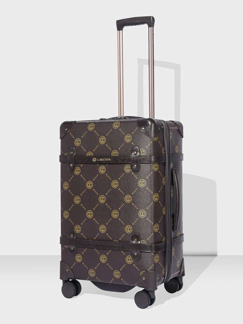 Buy CARLTON Signature Printed Hard Sided Trolly Suitcase Trolley Bag for Unisex 30744102 Myntra