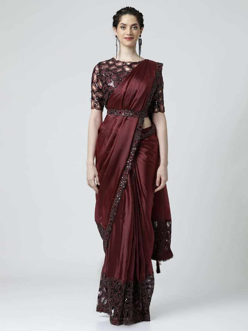 Buy Jaipur Kurti Satin Readymade Saree with Readymade Blouse Sarees for Women 30739645 Myntra